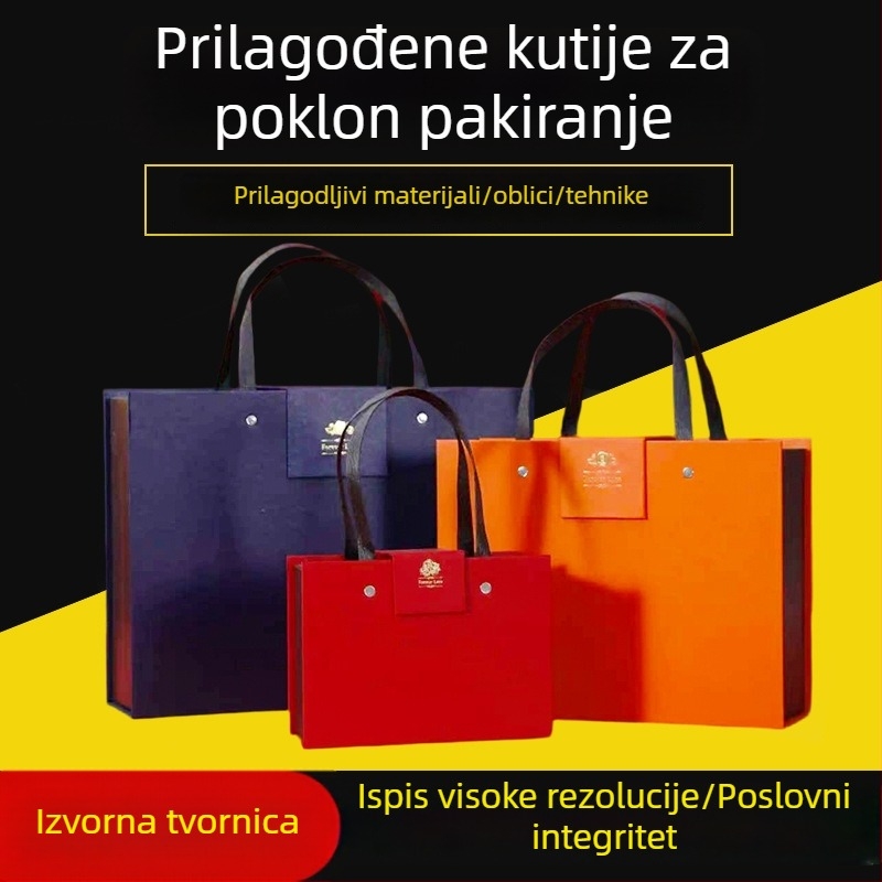 Prilagodljiva luksuzna kutija za darove s poklopcem i dnom za pakiranje mooncakea i čaja, s pozlaćivanjem i UV laminacijom, od tvrdog kartona