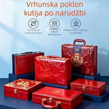 Kutija u obliku knjige s preklopnim poklopcem za male čajne posude – Jin Jun Mei Zhengshan Xiaozhong crni čaj, prazna kutija za poklon pakiranje