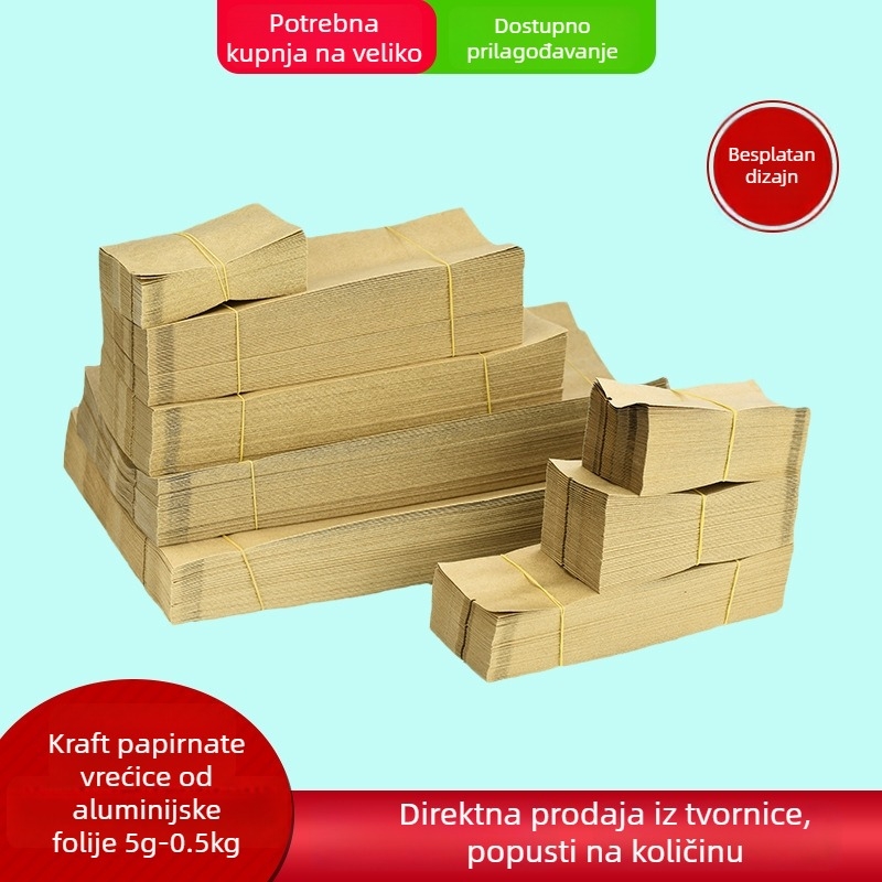 Tisak za pakiranje bijelog čaja, unutarnja aluminijska folija, debeli mjehurić vrećica, prilagodba toplim žigom