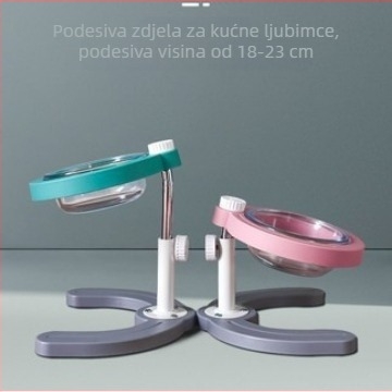 Posude za hranu i vodu za mačke i pse, s zaštitom kralježnice, prenosna čaša za vodu