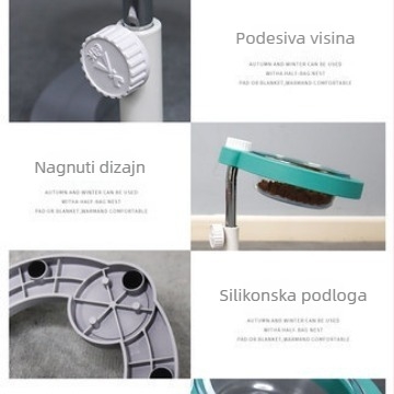 Posude za hranu i vodu za mačke i pse, s zaštitom kralježnice, prenosna čaša za vodu