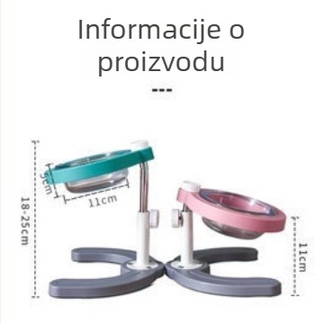 Posude za hranu i vodu za mačke i pse, s zaštitom kralježnice, prenosna čaša za vodu