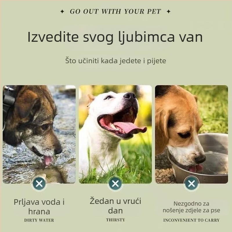 Silikonska posuda za kućne ljubimce s cvjetnim dizajnom, sklopiva, vanjska prijenosna posuda za piće za pse i mačke, putna čaša za ljubimce