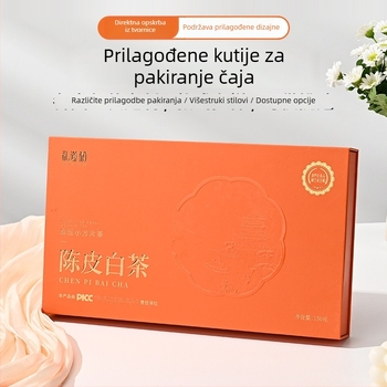 Prilagođena kutija za pakiranje čaja za bijeli čaj s korom mandarine – darovna kutija