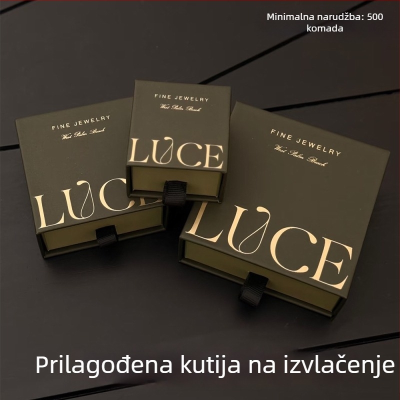 Premium kutija za pakiranje u ladici, prilagodljiva za donje rublje, pojaseve, čaj, nakit i suvenire, s logotipom