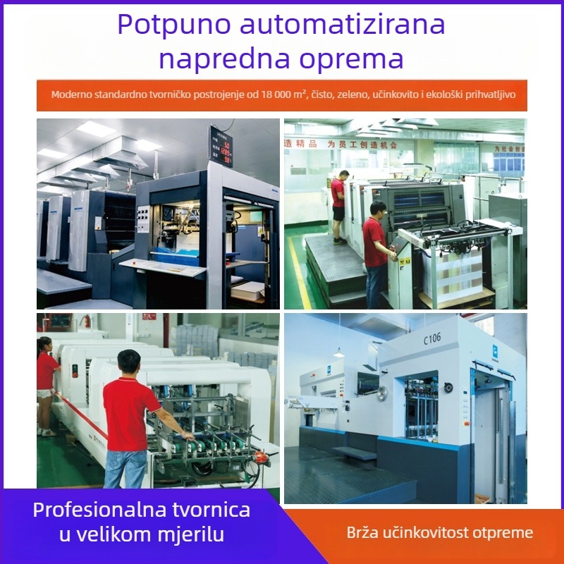Kutija za čaj s preklopnim poklopcem, pravokutna papirnata kutija, šarena ambalaža s prilagođenim logotipom