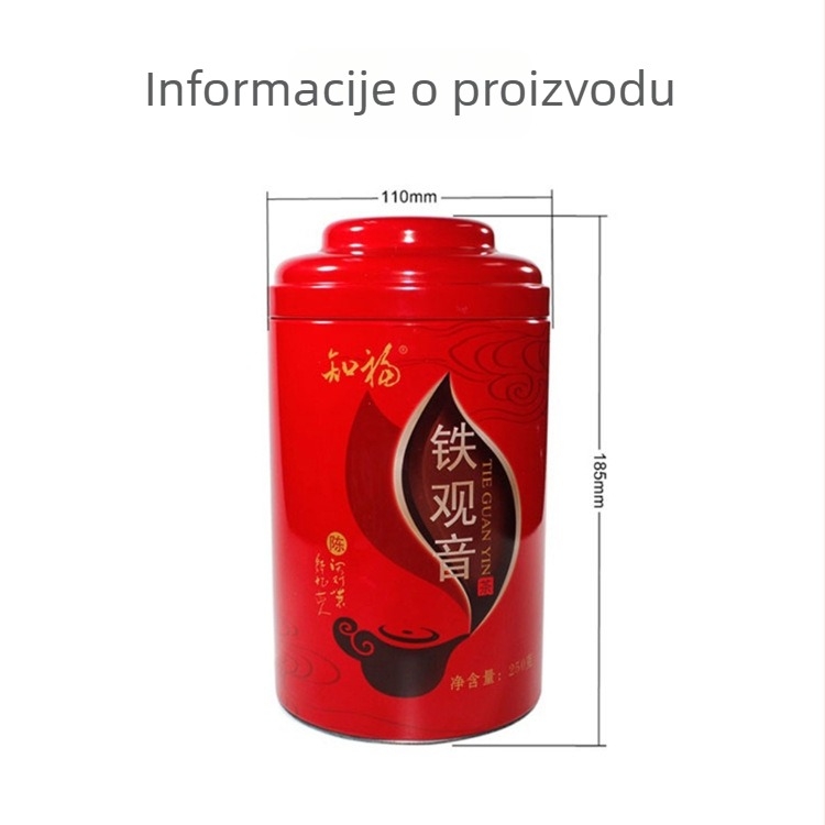 Prilagodljiva visokokvalitetna zatvorena limenka za čaj, sušenu koru mandarine i bombone – poklon pakiranje