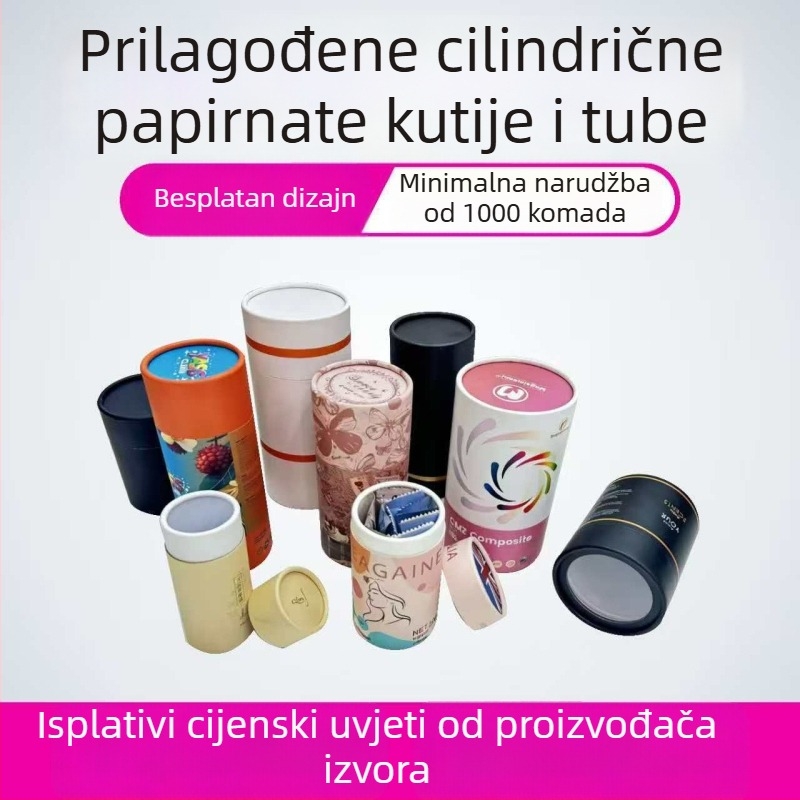 Prilagodljive cilindrične papirnate cijevi za ambalažu čaja i kozmetičkih darovnih kutija