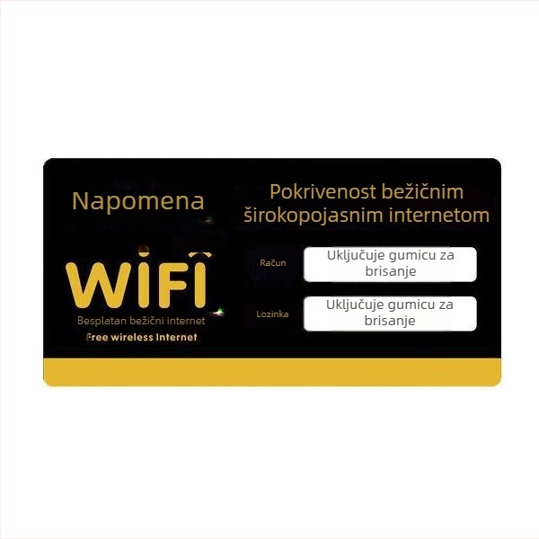 Akrilna pločica s WiFi lozinkom – Kreativan natpis za pristup bežičnoj mreži (dimenzije 24×12 cm, 20×10 cm, 30×15 cm)