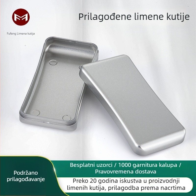 Pravokutna metalna kutija za kekse i čaj, kutija za pohranu hrane uz UV tisak, prilagodljive dimenzije