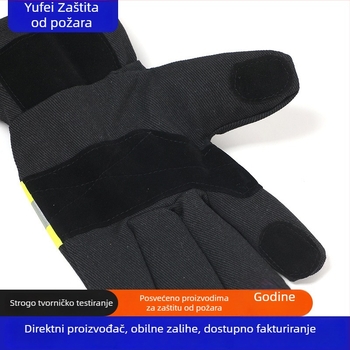 Debele pamučne rukavice za zaštitu od požara, otporne na habanje, za gašenje požara i spašavanje