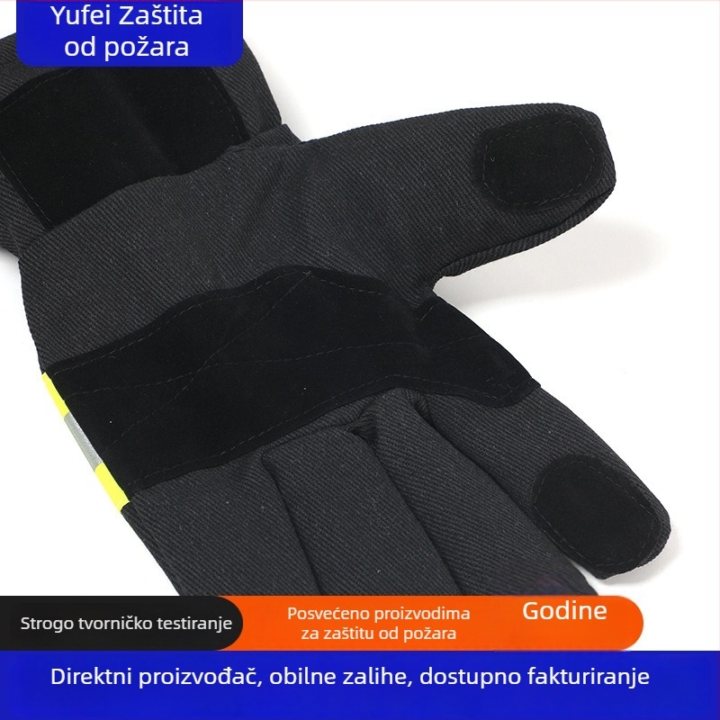 Debele pamučne rukavice za zaštitu od požara, otporne na habanje, za gašenje požara i spašavanje