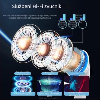 Bežične Bluetooth slušalice za mobitel, visokokvalitetne TWS in-ear slušalice, kompatibilne s Huawei, Honor, OPPO i Vivo, ultra duga autonomija