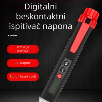 Višenamjenski tester napajanja – olovka s indukcijom, visoka preciznost otkrivanja fazne i neutralne linije, provjera kontinuiteta, zvučni i vizualni alarm