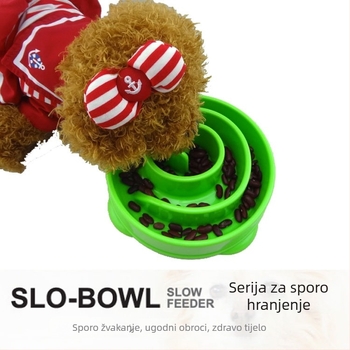 Posuda za pse sa sporim hranjem, dizajn protiv gušenja i edukativna funkcija