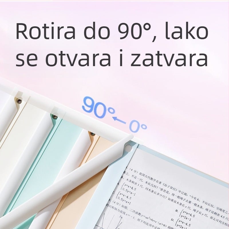 PP678 Visokokapacitetni okretni klip organizator za studentske materijale, dokumente i datoteke