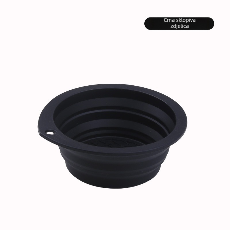 Silikonska sklopiva posuda za kućne ljubimce, prijenosna zdjela za hranu i vodu za mačke i pse