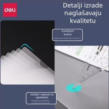 Deli 5706 L-tipa dokument fascikl, plastični dokument fascikl, drži 1–10 listova, paket od 10 komada