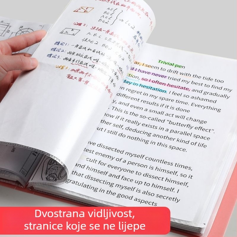 A4 fascikl za pohranu s prozirnim stranama, za partiture i studentske ispite