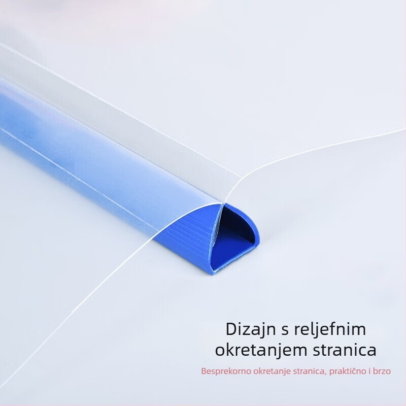 Chenglong A4 prozirni dokumentni mapnik s plastičnim klipsom za izvlačenje i zatvaračem – 10 komada