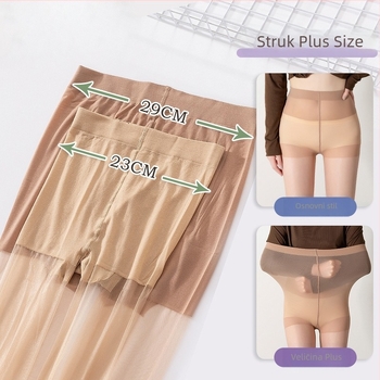 SK8919 Plus Size 0D Ultra-tanke prozirne hlačne gaćice za žene, ljeto, anti-snag, sexy, velike veličine