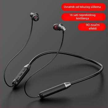 Bežične slušalice s vratnim trakom – True Wireless, sportski in-ear, metalni dizajn, IPX4, trajanje baterije preko 8 sati