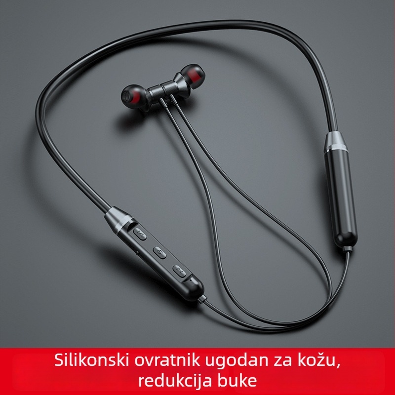 Bežične slušalice s vratnim trakom – True Wireless, sportski in-ear, metalni dizajn, IPX4, trajanje baterije preko 8 sati