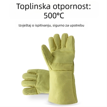 Rukavice otporne na visoke temperature sa Kevlar aramidnom izolacijom za industrijsku uporabu (do 500°C)