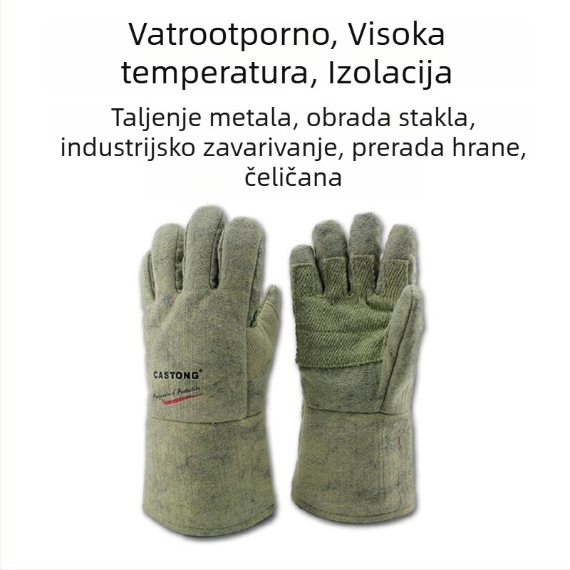 Rukavice otporne na visoke temperature sa Kevlar aramidnom izolacijom za industrijsku uporabu (do 500°C)