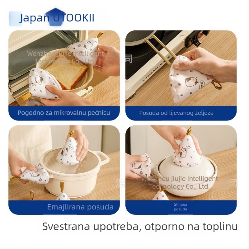 Toplinski otporne navlake za drške emajlirane posude, zaštitne navlake za poklopac, rukavice protiv opeklina i kapica za poklopac
