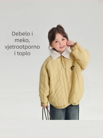 Dječja jakna od pamuka s punjenjem i flisom, s motivom životinja, unisex, baseball stil, za jesen i zimu