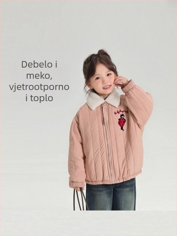 Dječja jakna od pamuka s punjenjem i flisom, s motivom životinja, unisex, baseball stil, za jesen i zimu