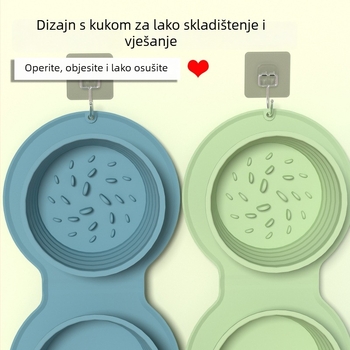 Sklopiva posuda za kućne ljubimce za vanjsku upotrebu, prijenosna silikonska zdjelica za pse i mačke, zdjelica za vodu i hranu