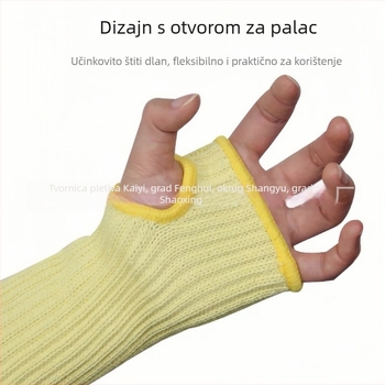 Kevlar zaštitne predlaktne navlake s toplinskom izolacijom i otpornosti na požar, namijenjene auto popravcima, zavarivanju i industriji stakla; otporne na habanje, prozračne, protuklizne; pet nivoa zaštite od posjekotina