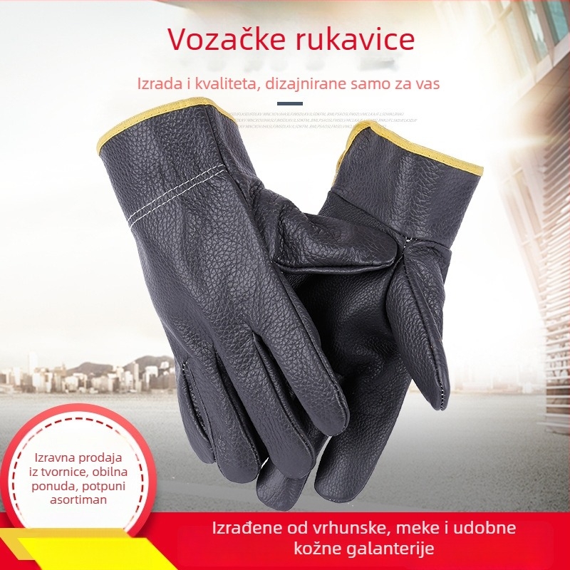 Kožane rukavice vozača visoke kvalitete i radne rukavice za zavarivanje