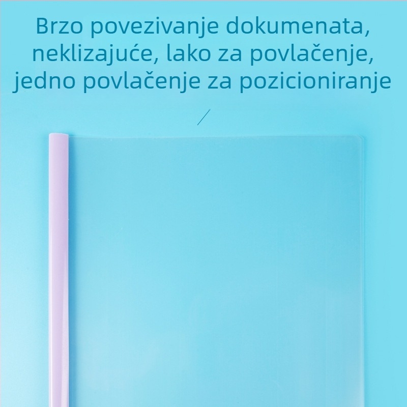 A4 prozirna fascikla s klipsom na polugu, Morandi svijetle boje, za dokumente, konferencijske izvještaje i ispite
