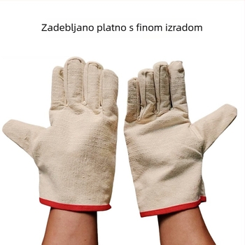 Labor marka dvostruko podstavljene žuto platnene rukavice za zavarivanje, otporne na habanje i dodatno ojačane