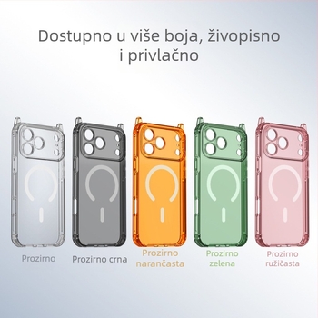Magnetska maska s izmjenjivim četverokutima za iPhone 17 Pro Max – potpuno pokriće, akril