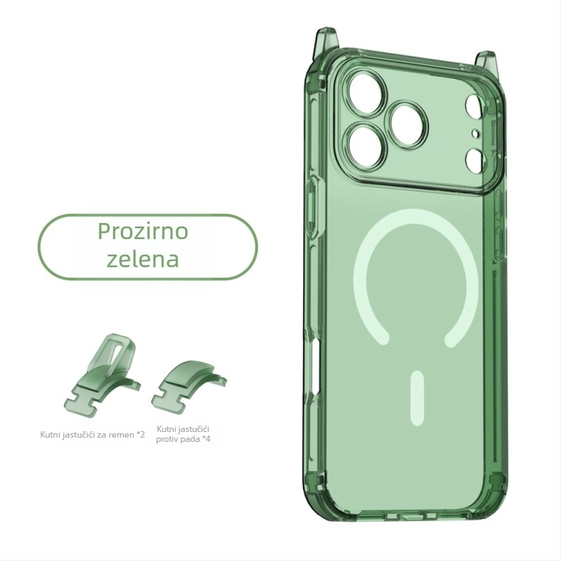 Magnetska maska s izmjenjivim četverokutima za iPhone 17 Pro Max – potpuno pokriće, akril