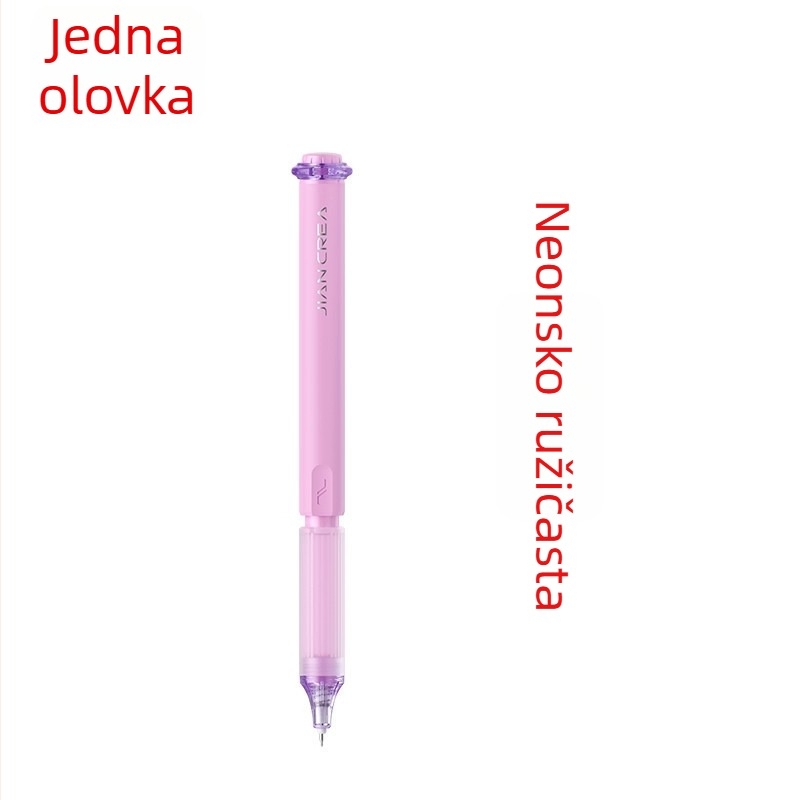 Jianchuang Linghuan dodirno pero s mehanizmom izvlacenja, gel olovka za učenike, brzo sušenje, ST vrh, dvostruka kuglica, crna