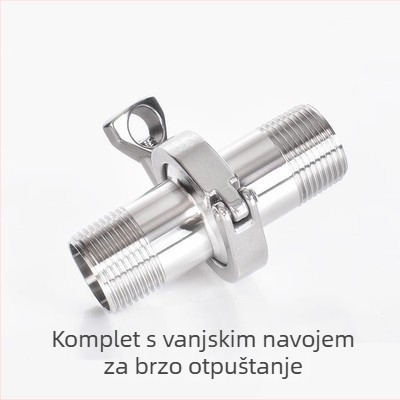 Set od nehrđajućeg čelika 304 za brzo spajanje s vanjskim navojem i unutarnjim navojem, sanitarnog razini