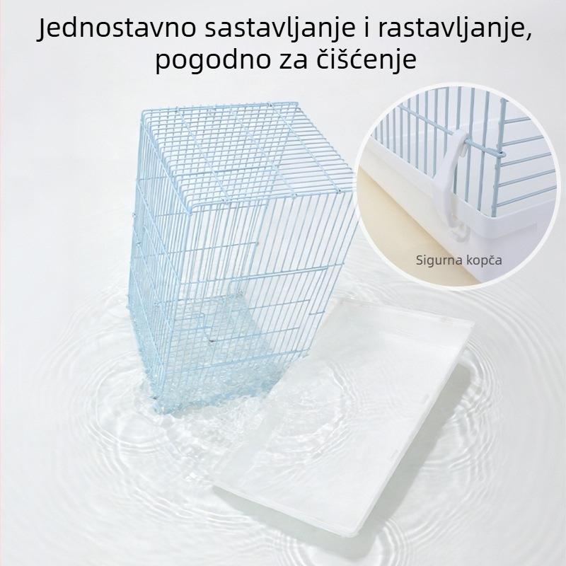 Osnovni kavez za glodavce za hamstera s gnijezdom za zlatnog hamstera, unutarnji kavez za sve sezone, minimalistički stil.