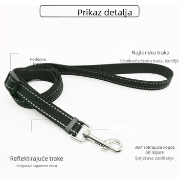 Reflektirajući kaiš za kućne ljubimce za pse i mačke, sigurna noćna šetnja