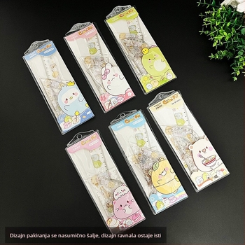 Geometrijski set za školu s motivom kućnog ljubimca: 4 dijela — pravilo, kutnik, kutomjer