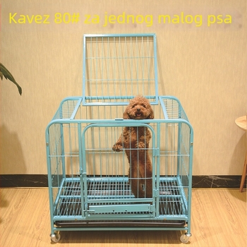 Kavez od željezne žice s kvadratnim okvirom za pse, mačke i zečeve — za male i srednje pse