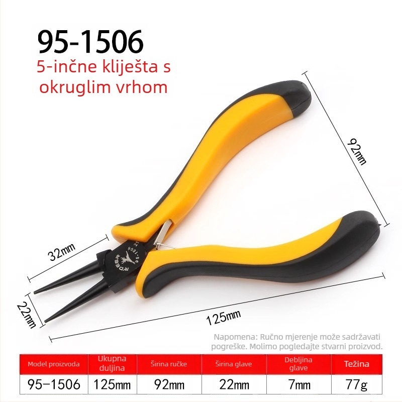 Flying Deer 5-inčnih mini klešta s igličastim nosom i različitim oblicima čeljusti