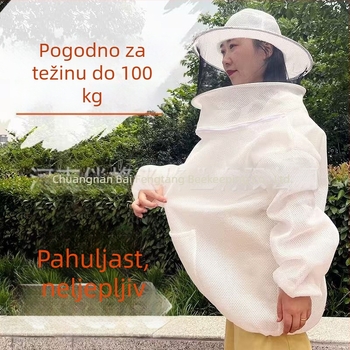 2024 nadograđeni 3D prozračni pčelarski top, polovično tijelo, debeli prozračni zaštitni komad protiv uboda