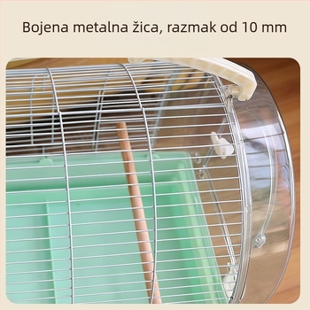 Panoramski akrilni kavez za papige, prijenosni kavez za vanjsku upotrebu, ručni kavez za ptice