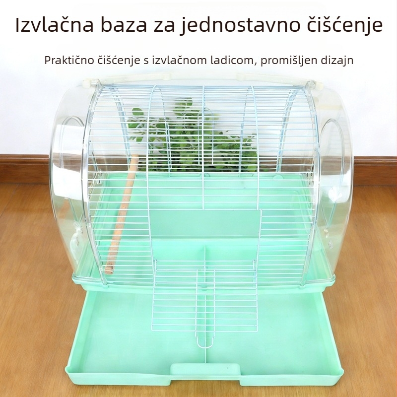 Panoramski akrilni kavez za papige, prijenosni kavez za vanjsku upotrebu, ručni kavez za ptice