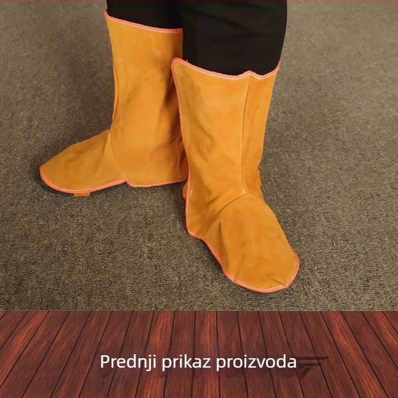 Kožna pregača za zavarivanje sa rukavima i zaštitnim navlakama za stopala, otporna na habanje, toplinska izolacija